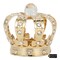 Matashi 24K Gold Plated Crystal Studded Crown Ornament Gift For Christmas Valentines Day Birthday Year Holiday